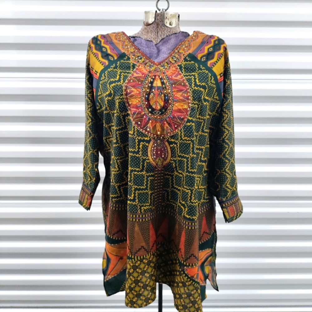 Soft Surroundings Tunic shirt sequin Large